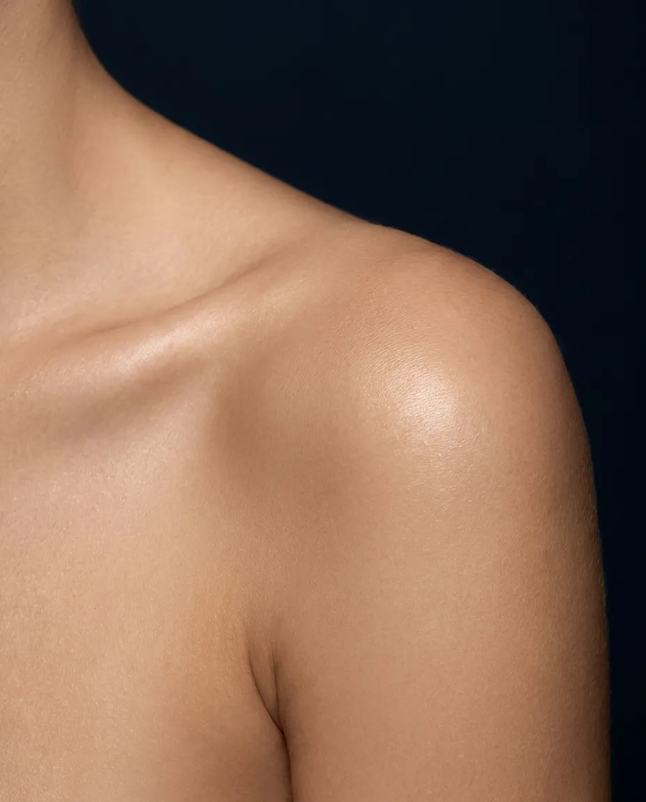 Close detail of smooth, even skin